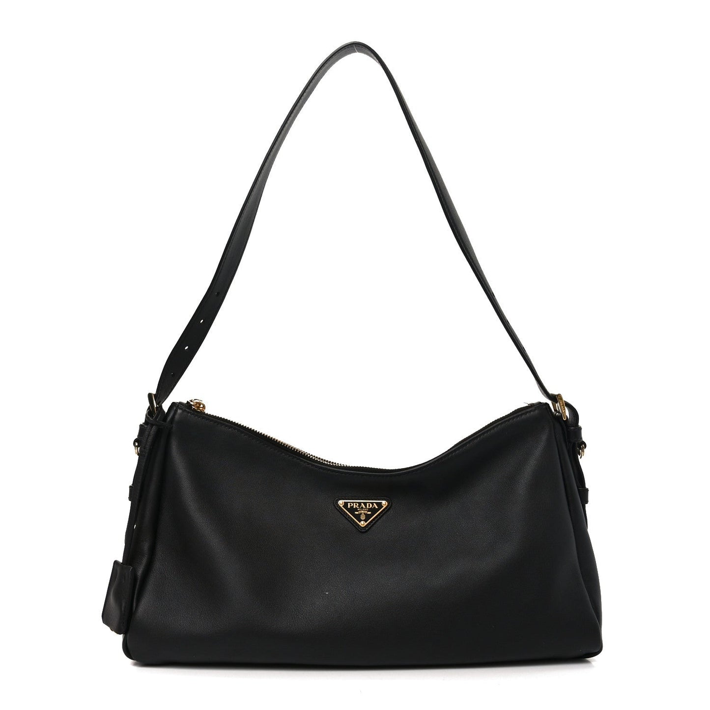 Soft Calfskin Large Aimée Shoulder Bag Black