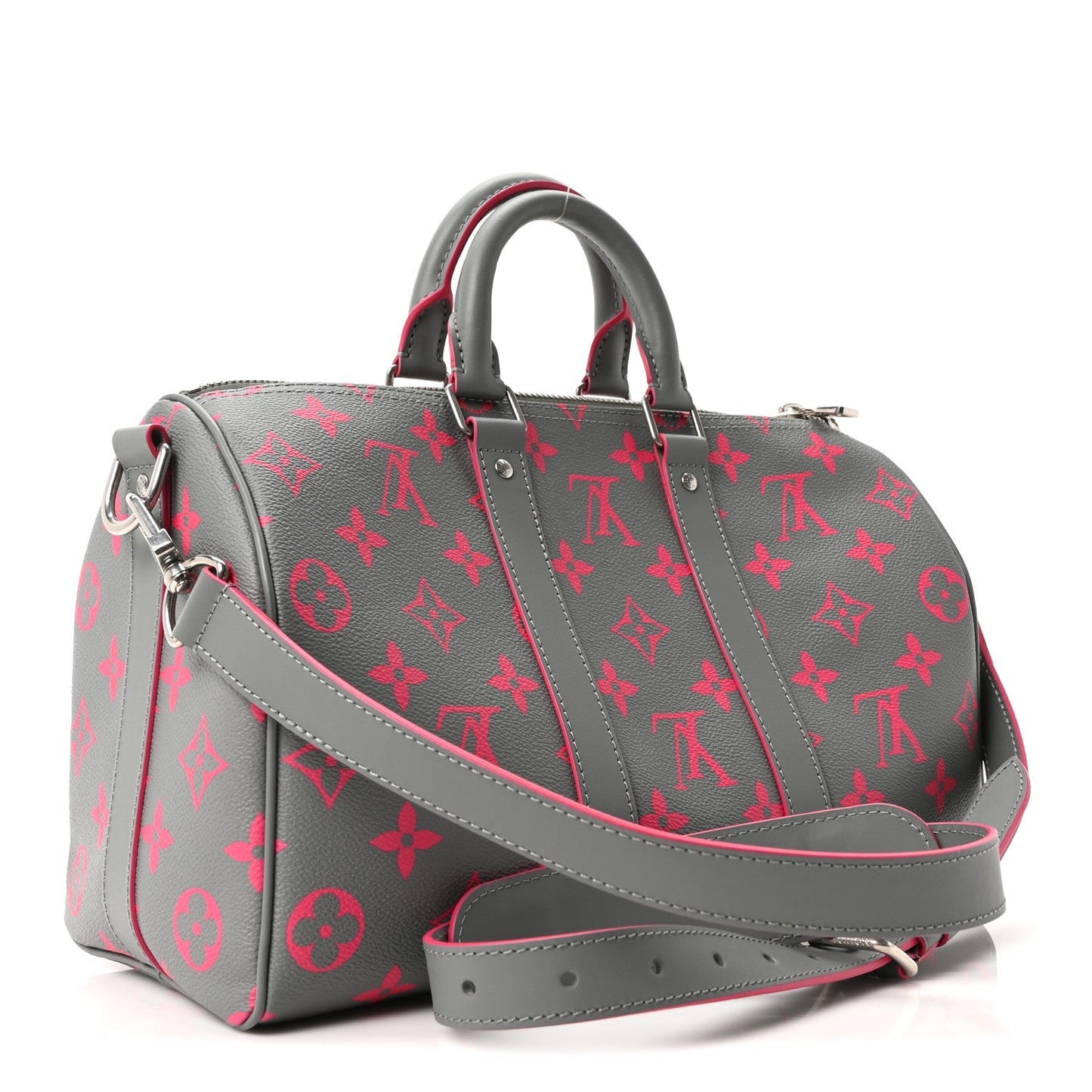 Monogram Glow Up Keepall Bandouliere 35 Grey Pink