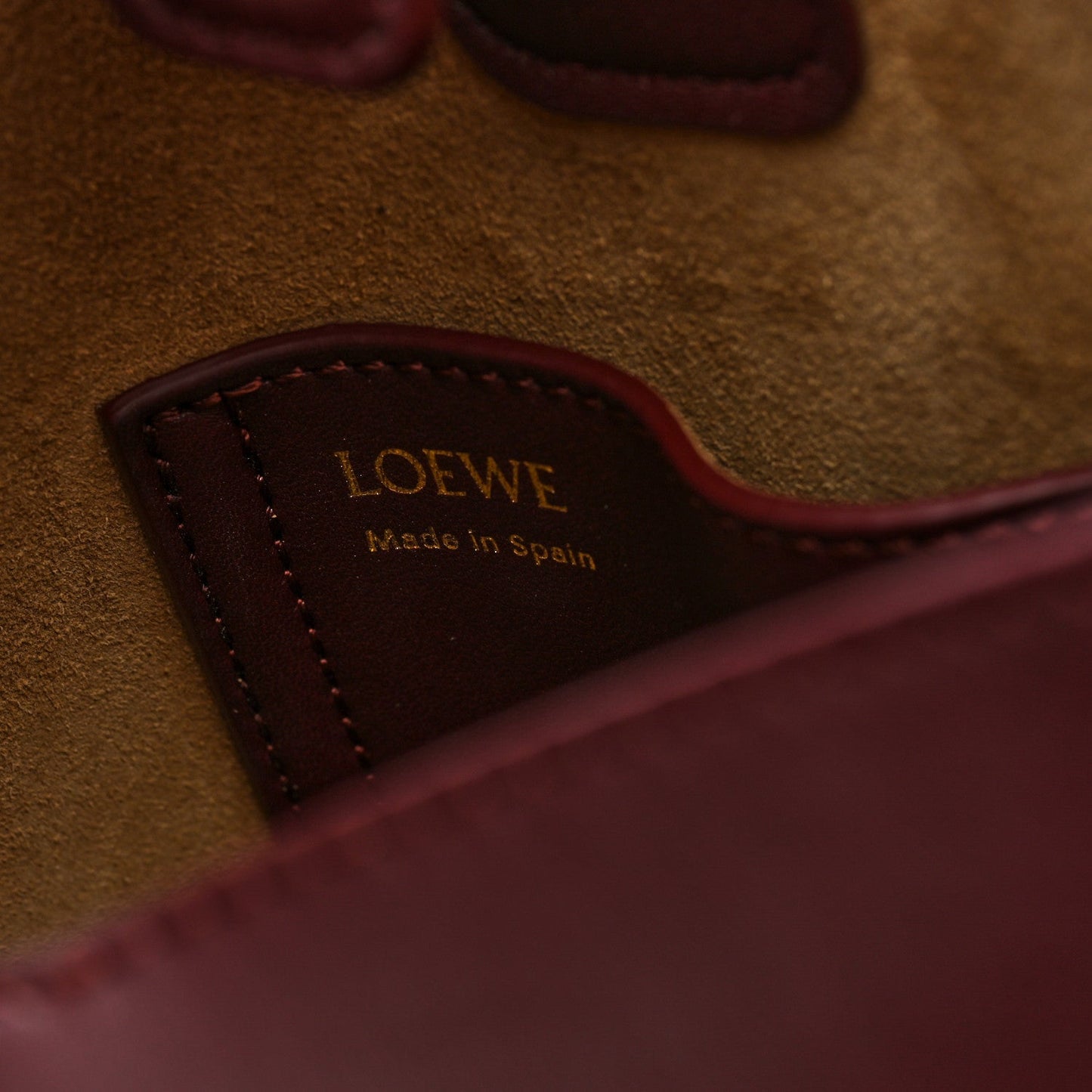 Calfskin Mini Pebble Bucket Bag Dark Burgundy