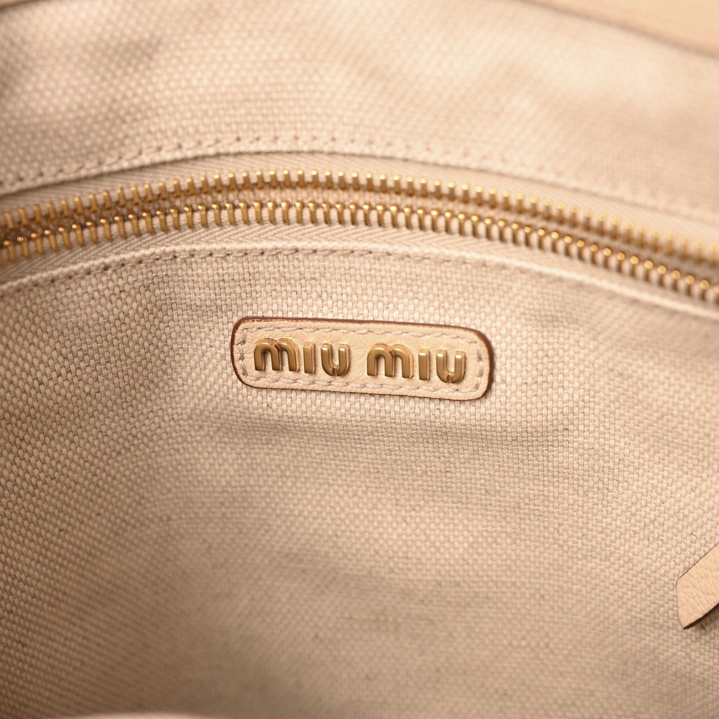 Goatskin Logo Embossed Shopping Tote Lino