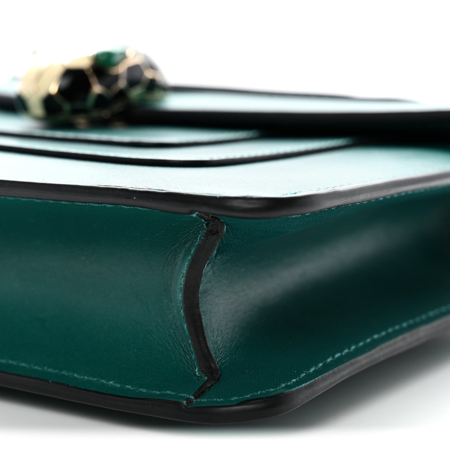 Calfskin Small Serpenti Forever Snake Strap Crossbody Bag Emerald Green