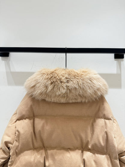 LP 25 Coat Light Brown Fur Down Cashmere 310243