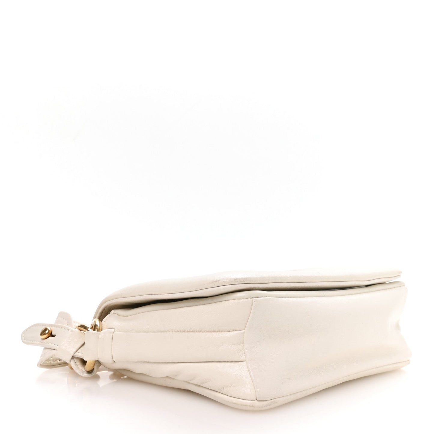 Nappa Matelasse Chain Shoulder Bag White