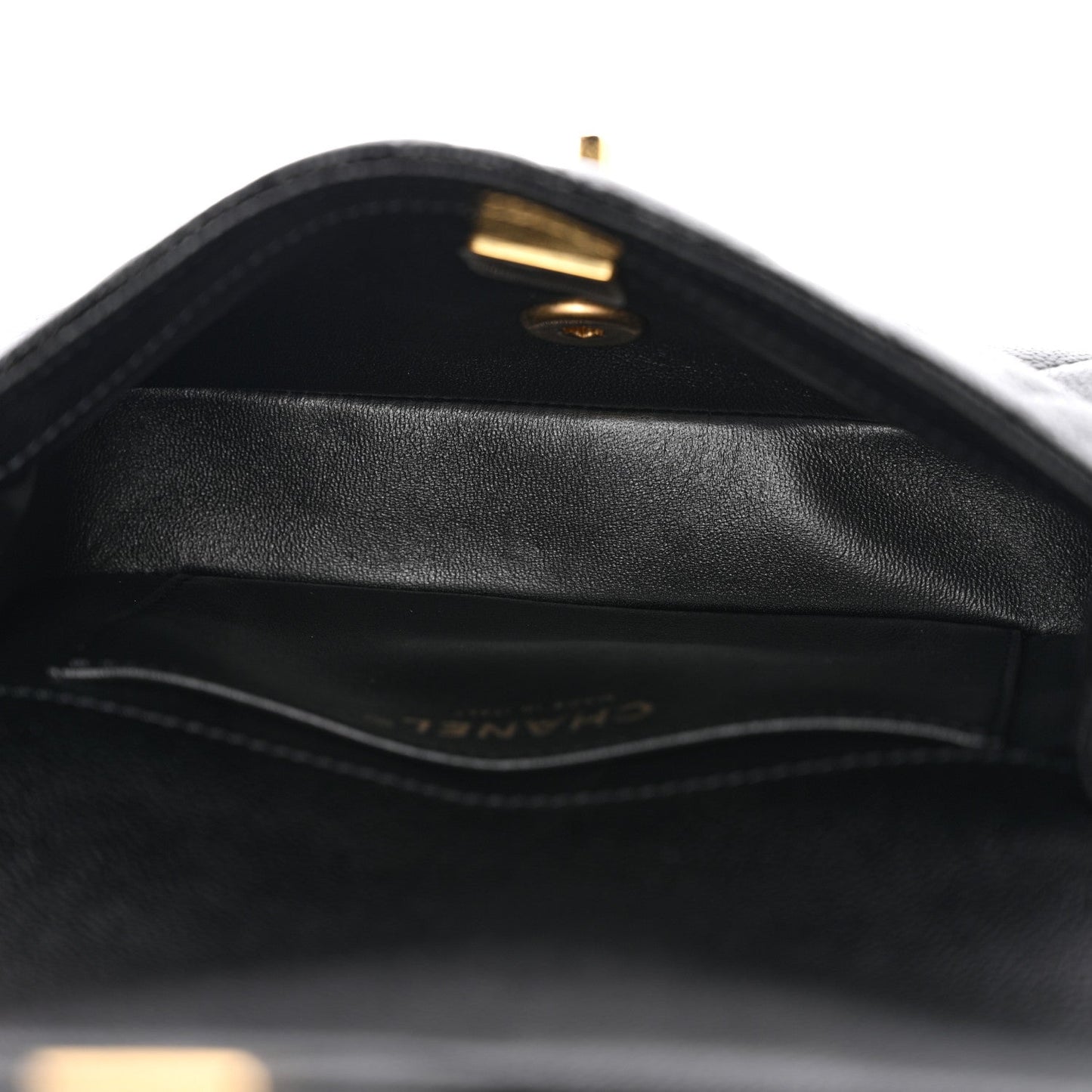 Caviar Quilted Mini Sweetheart Rectangular Flap Black