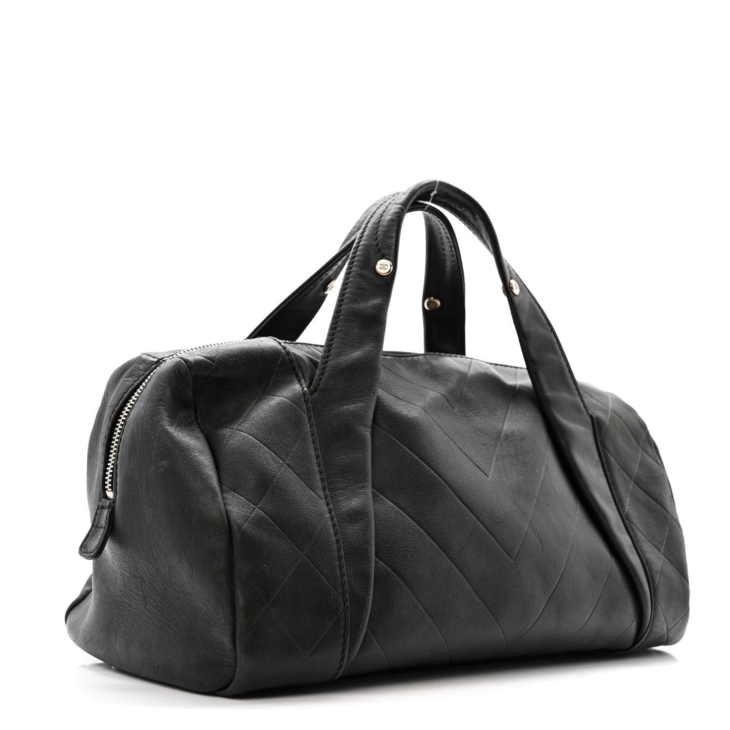 Calfskin CC Chevron All Day Long Boston Black
