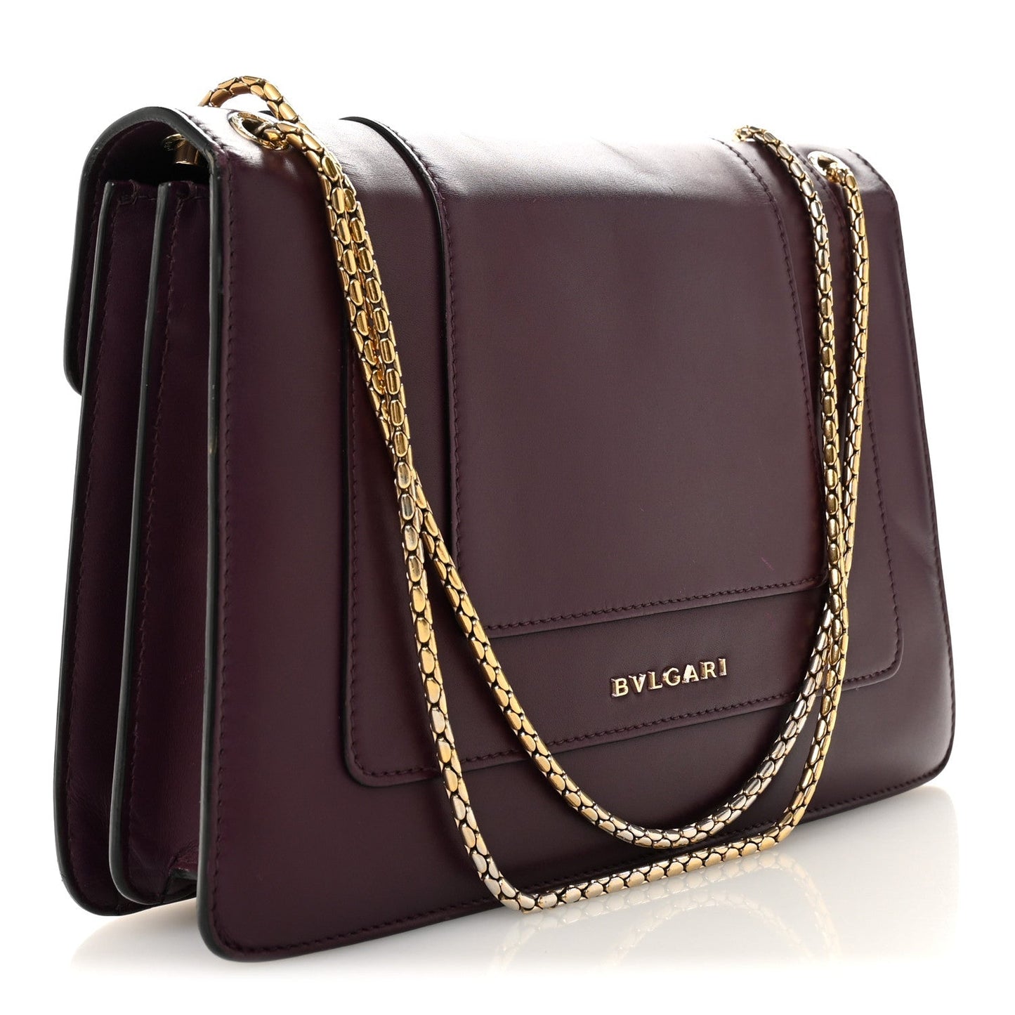 Calfskin Serpenti Forever Shoulder Bag Plum