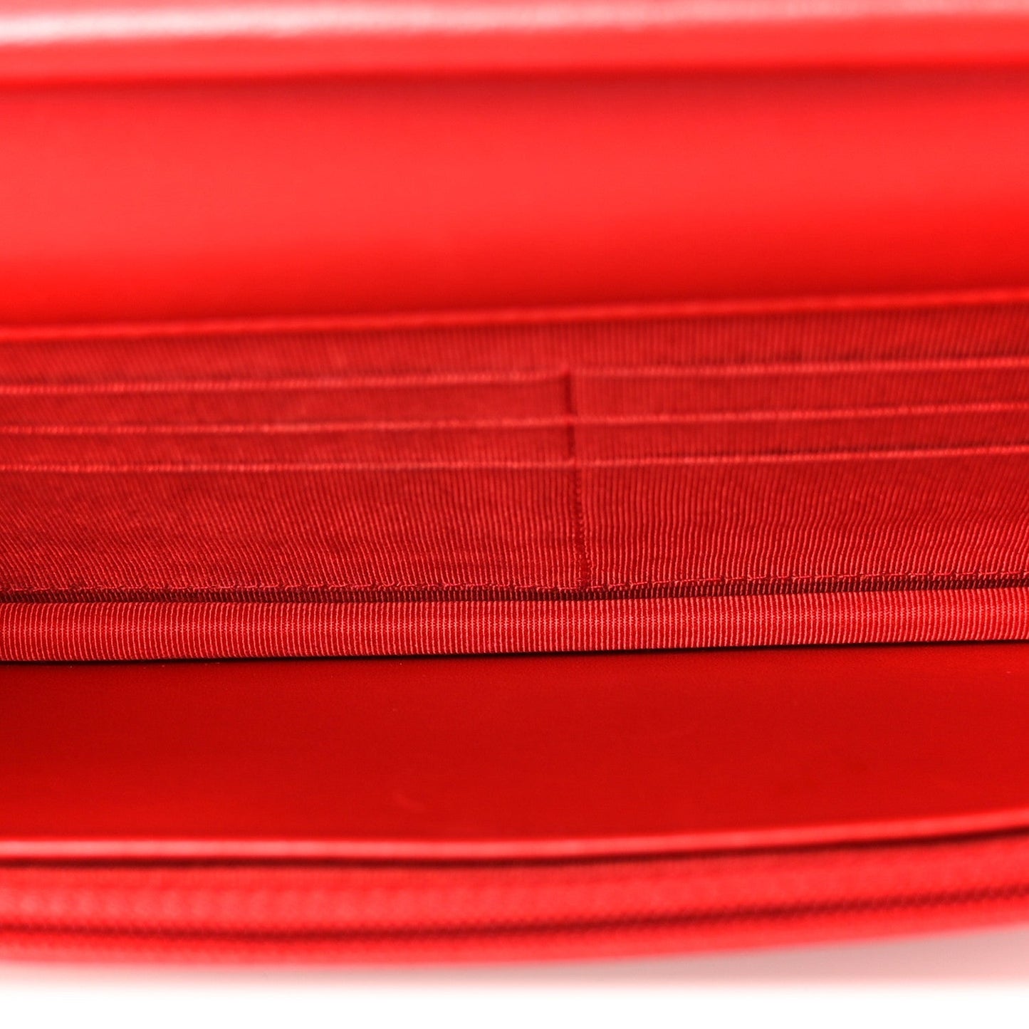 Lambskin Quilted Wallet On Chain WOC Red