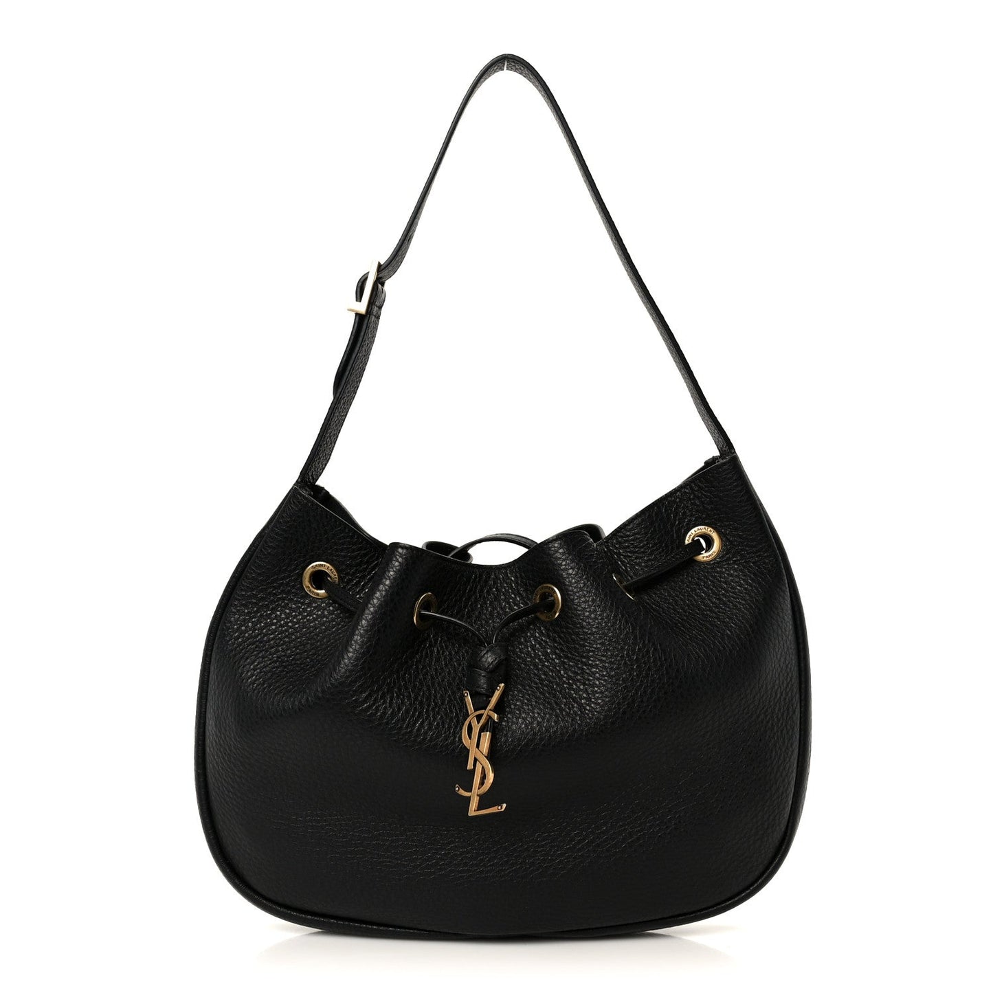 Grained Deerskin Paris VII Small Flat Hobo Black