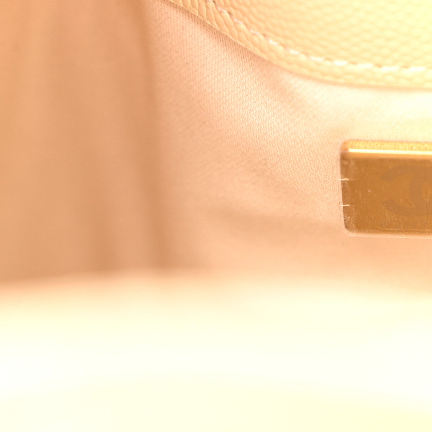 Caviar Quilted Small Chanel 25 Handbag Beige