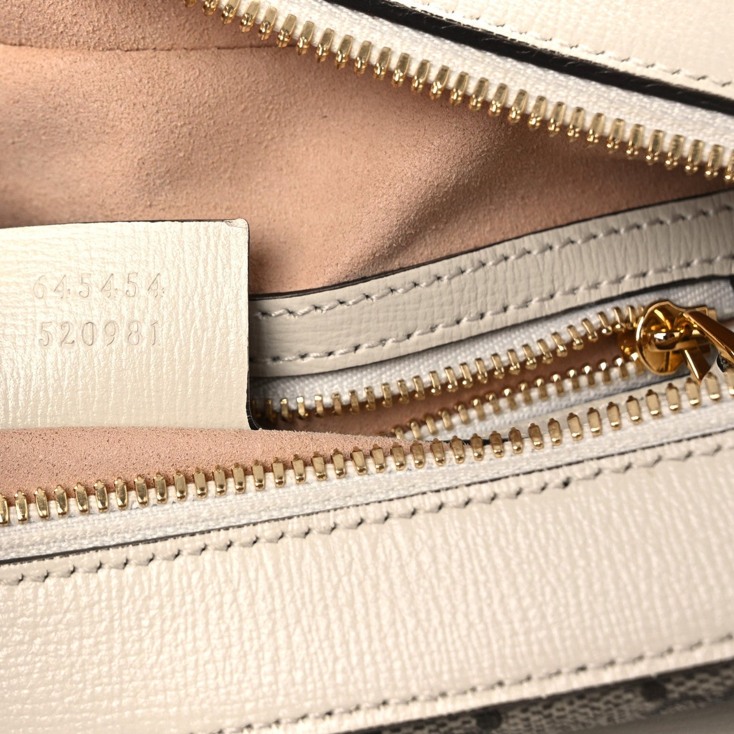 GG Supreme Monogram Small Horsebit 1955 Shoulder Bag Beige Mystic White