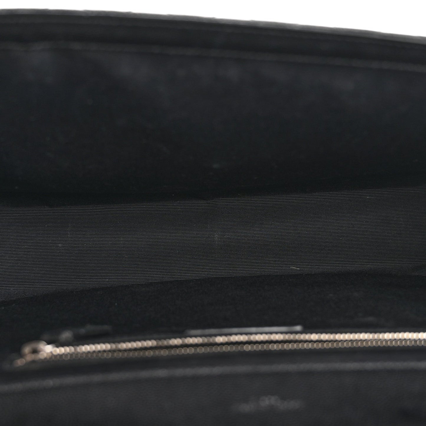 Grain De Poudre Textured Mixed Matelasse Large Triquilt Monogram Satchel Black