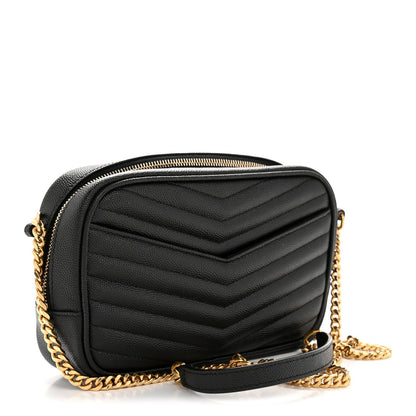 Grain De Poudre Matelasse Monogram Mini Lou Camera Bag Black