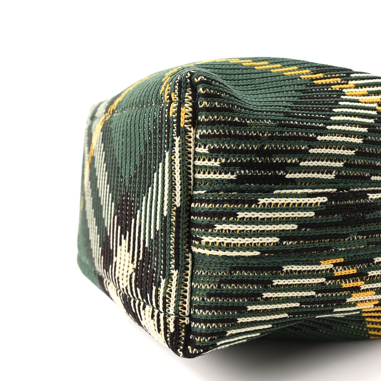 Canvas Knitted Check Mini Peg Duffle Bag Ivy