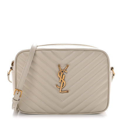 Calfskin Matelasse Monogram Lou Camera Bag Crema Soft