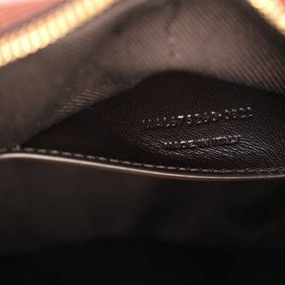 Canvas Smooth Calfskin Le Monogramme Coeur Crossbody Chestnut