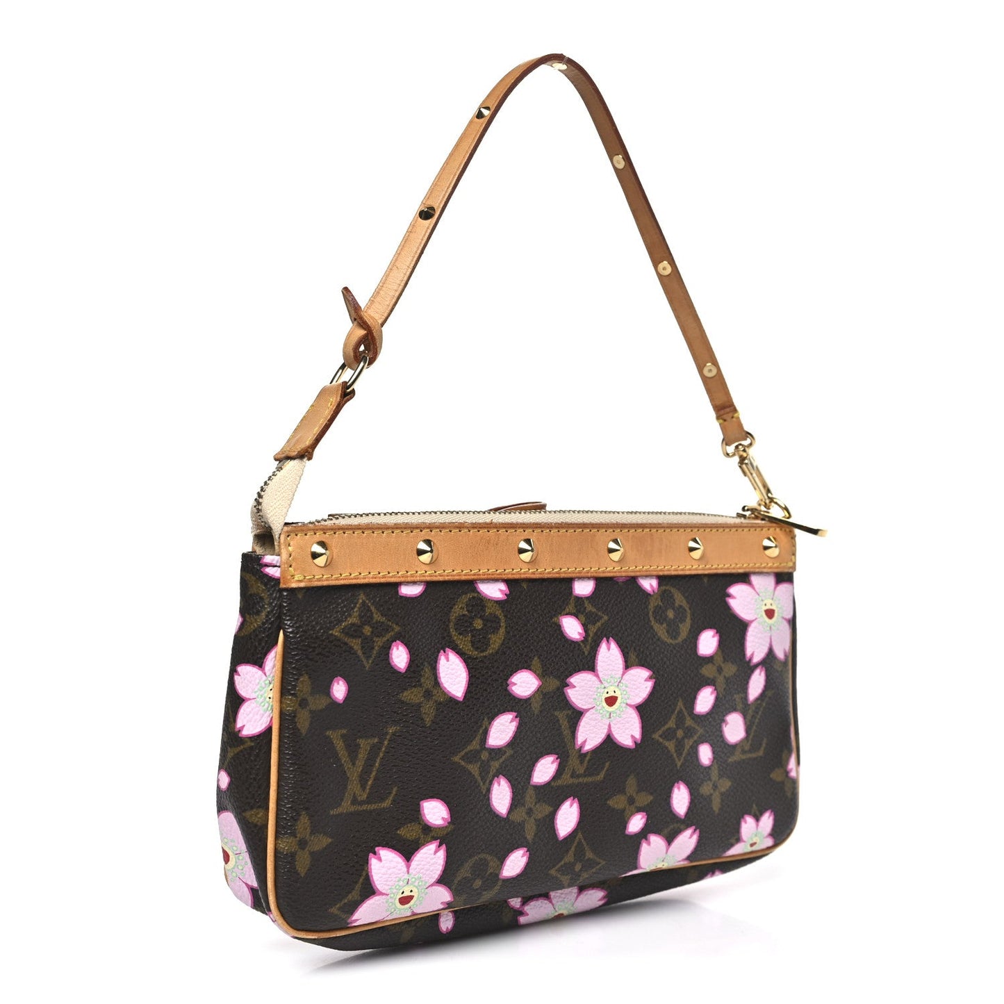 Monogram Cherry Blossom Pochette Accessories Brown