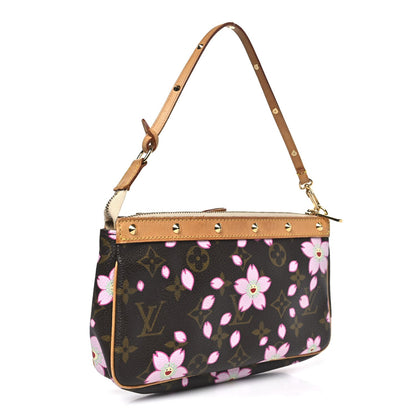 Monogram Cherry Blossom Pochette Accessories Brown