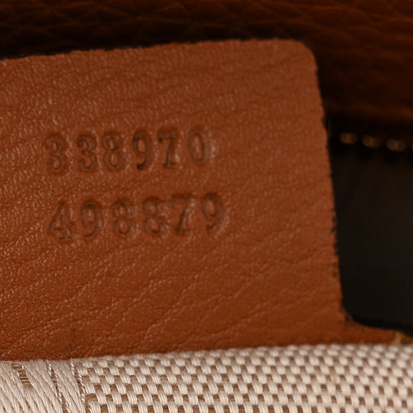 Calfskin Large Label Tote Brown