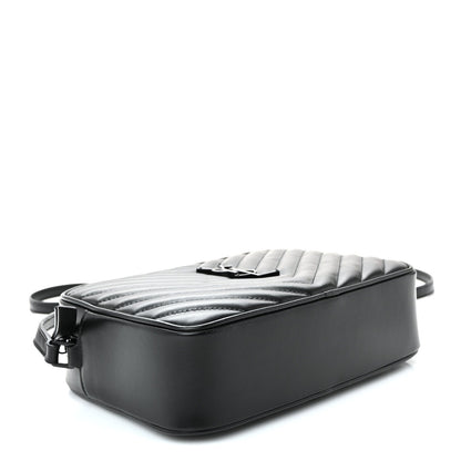Calfskin Matelasse Monogram Monochrome Lou Camera Bag Black