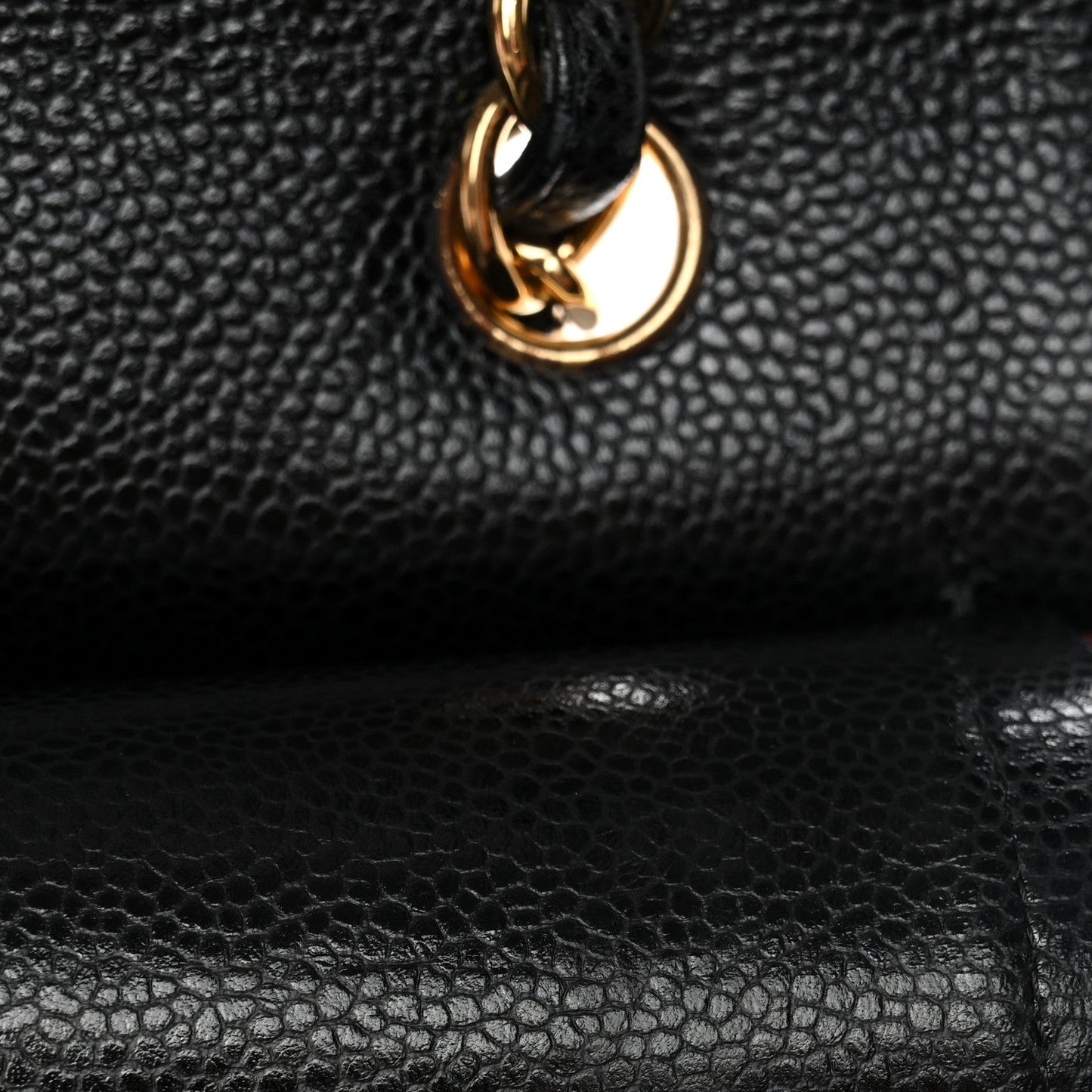 Caviar Quilted Maxi Double Flap Black