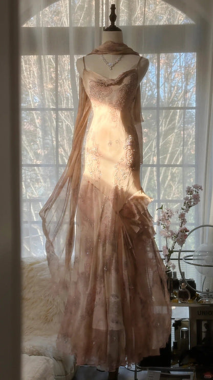 Vintage Evening Dresses, Sleeveless Long Party Gowns  cg25512