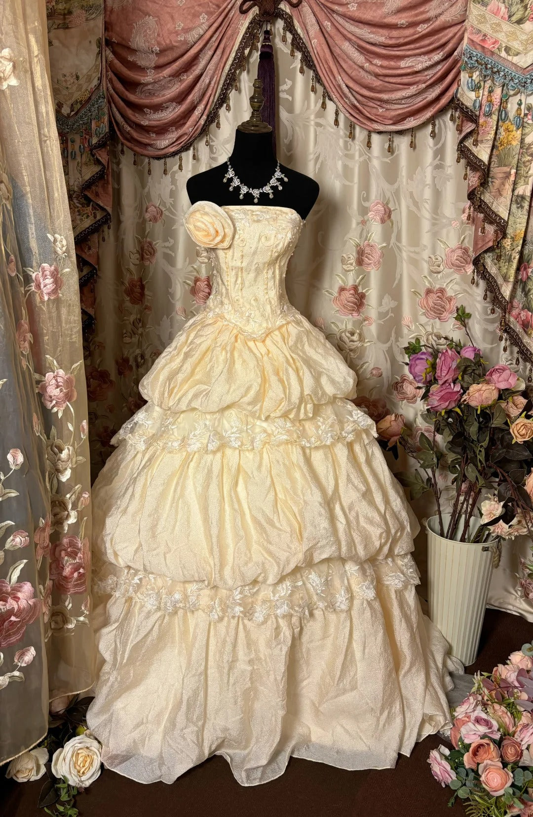 A Line Long Ball Gown Quinceanera Dress Unique Long Evening Dress    cg25544