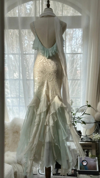 Vintage Evening Dresses, Sleeveless Long Party Gowns  cg25517