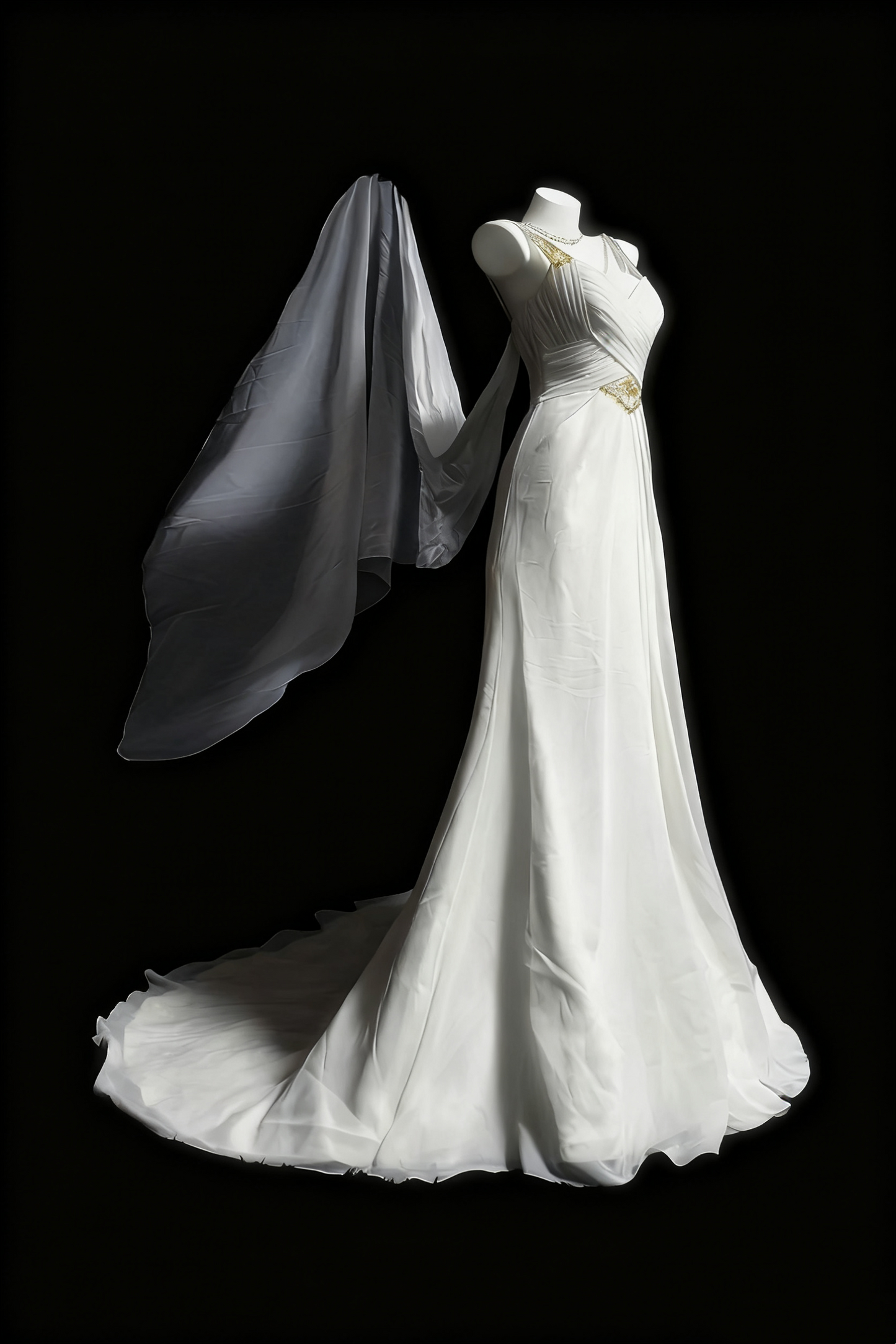 formaldressy-White Elegant Long Tulle Wedding Dress For Brides gh6284