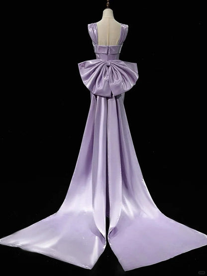 formaldressy-Purple Dress Elegant Dress Satin Dress Long Dress Formal Prom Gown Ball Dress Graceful Dress gh5308
