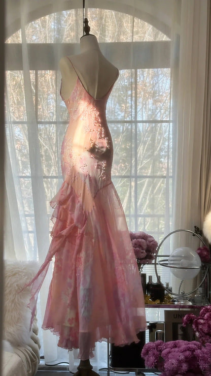Mermaid Vintage Evening Dresses, Sleeveless Long Party Gowns  cg25509