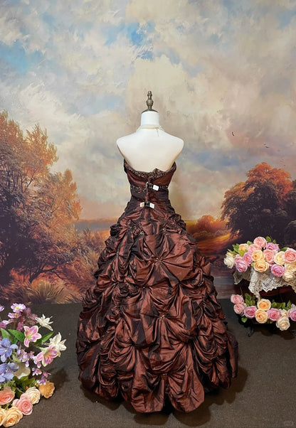 A Line Strapless Ball Gown Quinceanera Dress Unique Evening Dress    cg25565