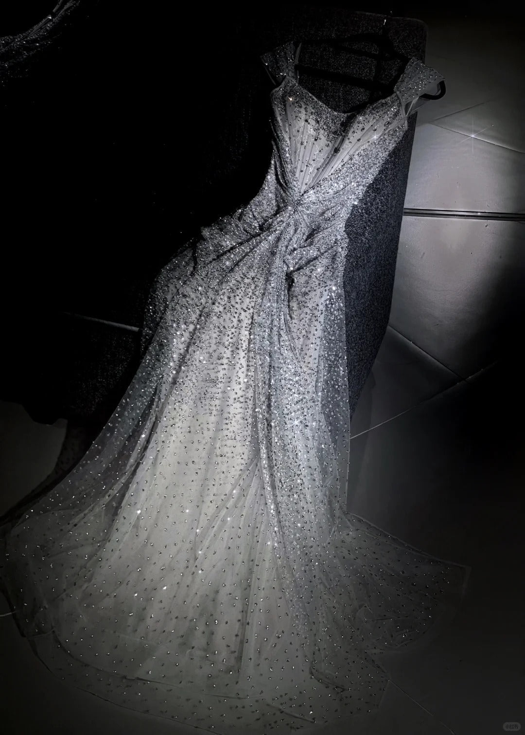 formaldressy--White gorgeous exquisite beaded long princess tulle prom dress ball gown gh5694