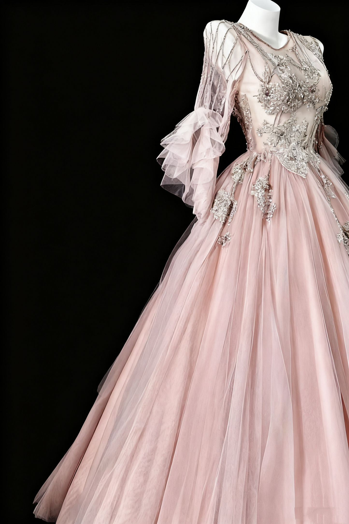 formaldressy-Pink, Gorgeous, Delicate Lace And Beaded Long Prom Dress gh6282