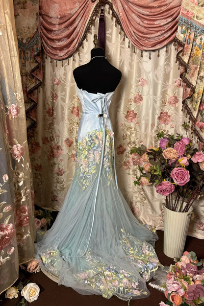 Vintage Evening Dresses,Mermaid Strapless Long Party Gowns  cg25546