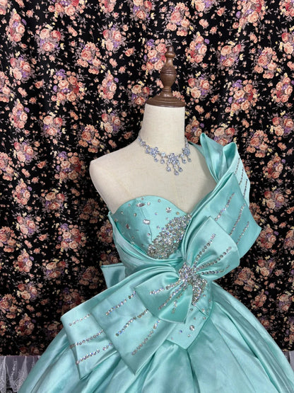 A Line One Shoulder Ball Gown Quinceanera Dress Unique Evening Dress    cg25576