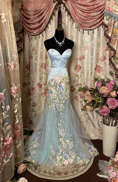 Vintage Evening Dresses,Mermaid Strapless Long Party Gowns  cg25546