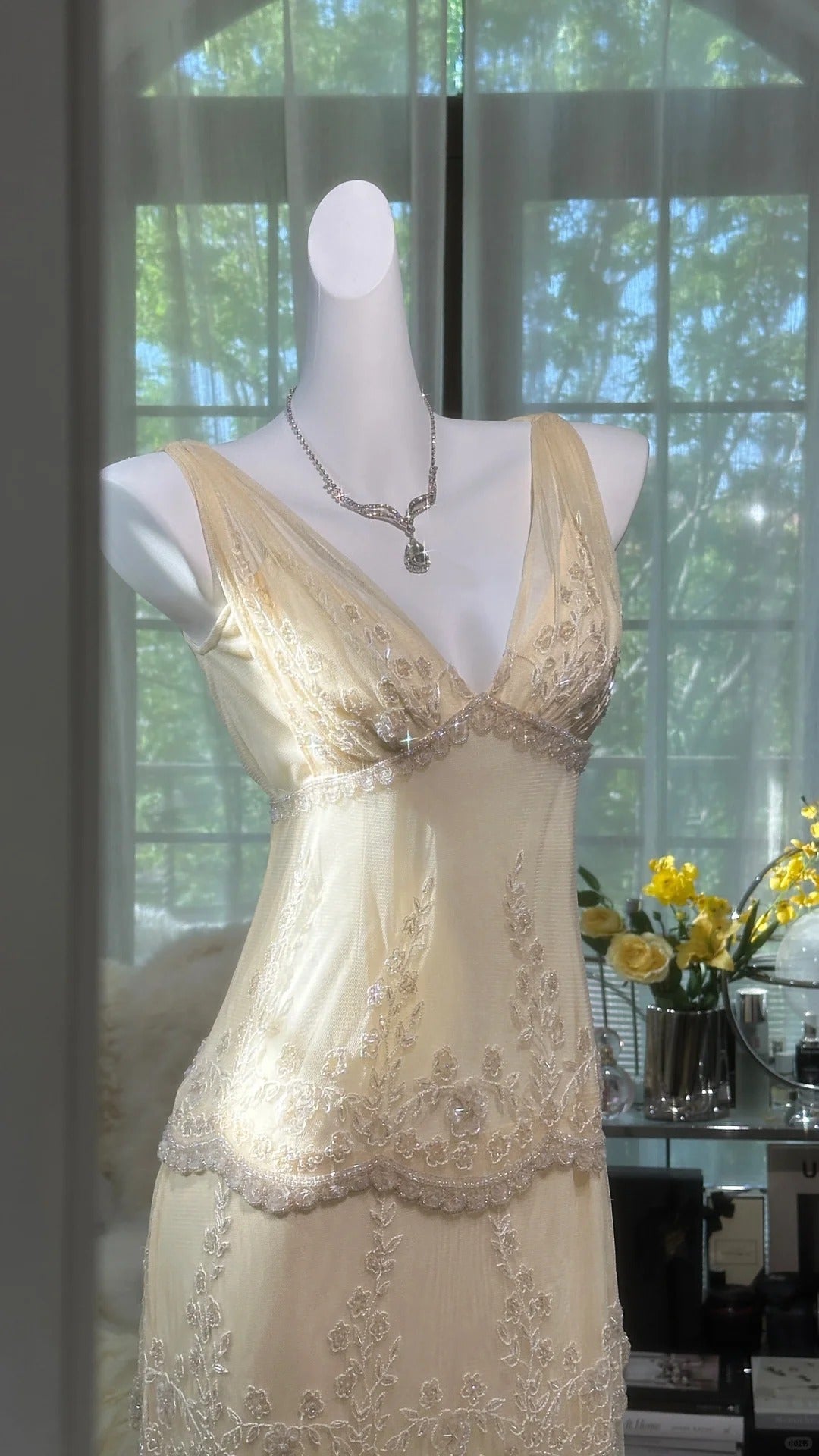 Vintage Evening Dresses, Light Champagne Long Sleeveless Party Gowns  cg25534