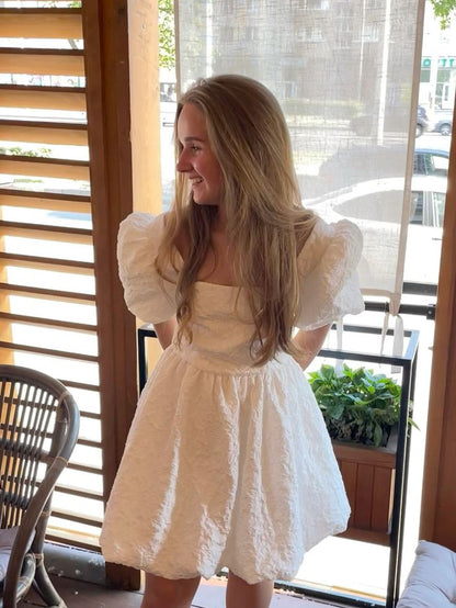 A Line White Homecoming Dress Short Prom Dress Party Dress    cg26056