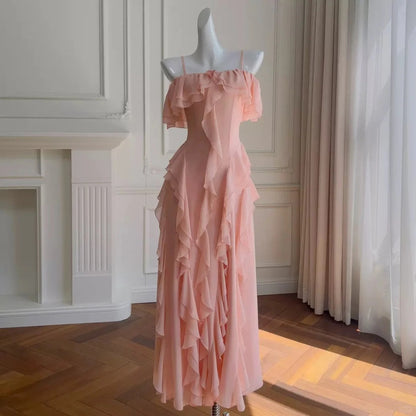 formaldressy--mint green/pink floral long chiffon prom dress gh5580