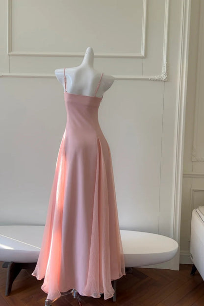 formaldressy- Minimalist Mint Green/Pastel Pink Spaghetti Strap Slim-Fit Long Evening Gown gh6098