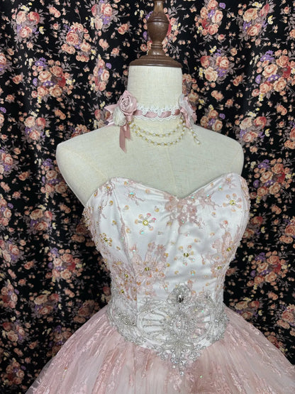 A Line Strapless Ball Gown Quinceanera Dress Unique Evening Dress    cg25575