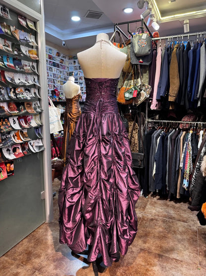 A Line Strapless Vintage Prom Dress Long Evening Party Gowns    cg25835