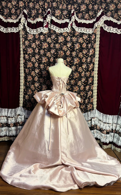 A Line Light Pink Ball Gown Quinceanera Dress Unique Evening Dress    cg25551