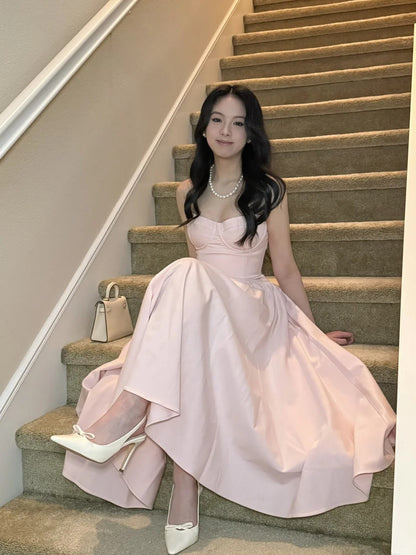 Pink Evening Dresses, A Line Sleeveless Party Gowns  cg25554