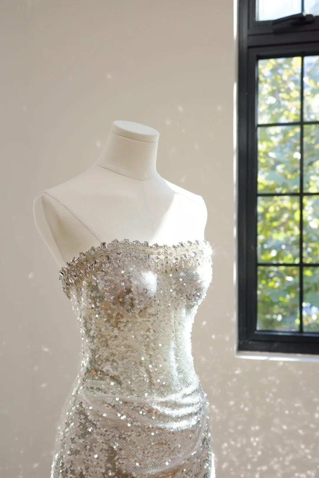 formaldressy-Silver luxury gorgeous crystal sequins shiny long Prom dress evening dress gh5066