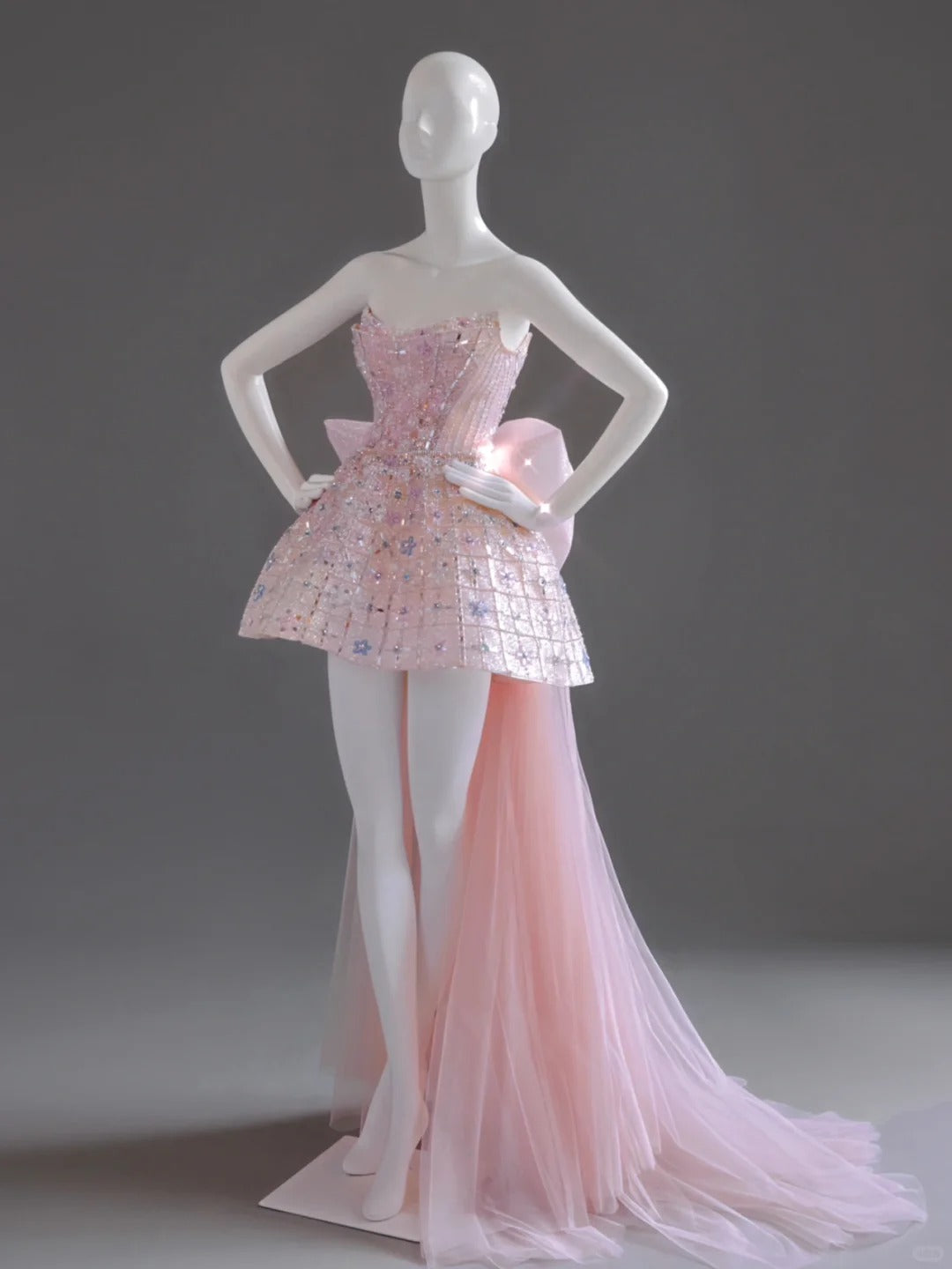 formaldressy-Pink Exquisite Beading Fashion Short Satin Homecoming Dress Birthday Party Dress gh5413