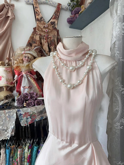 formaldressy-Light pink long chiffon Prom dress evening dress birthday party dress gh5182