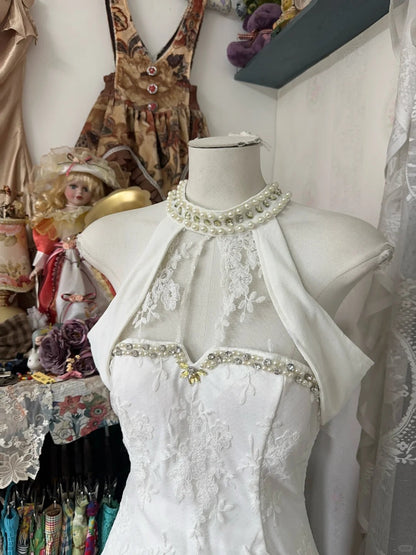 formaldressy-Sweet Sexy Short Suspender Lace Beaded Homecoming Dress Birthday Party Dress gh5192