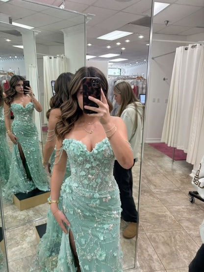 Mermaid Off Shoulder Formal Dress Long Party Dress Evening Dress Prom Dresses     cg25726
