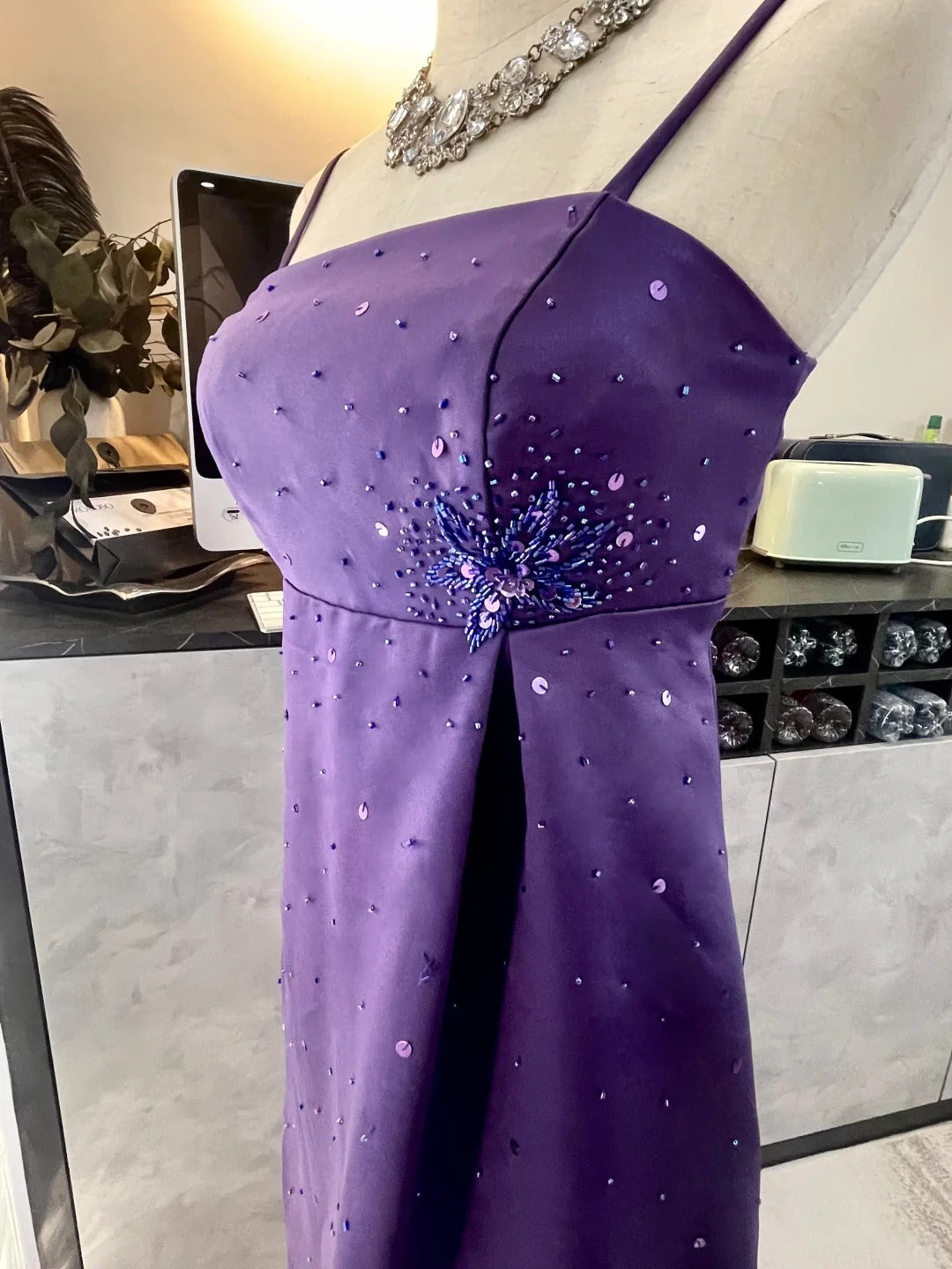 formaldressy-Purple exquisite beaded long satin prom dress gh5426